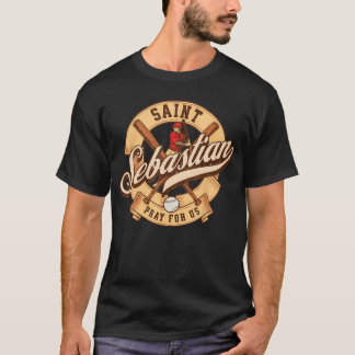 T-shirt St Sebastian Patron Saint of Baseball Prayer Sport