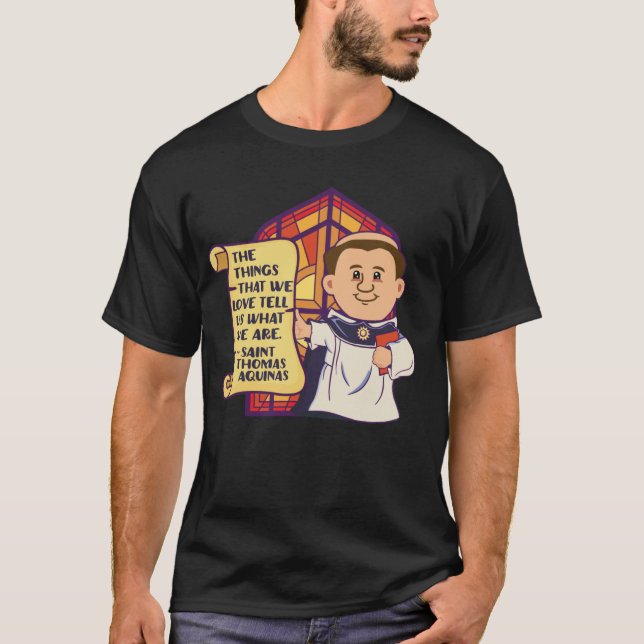 T-shirt St Thomas d'Aquin Citations Summa Theologica Catho (Devant)