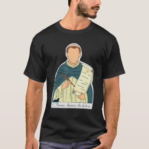 T-shirt St Thomas d'Aquin Patron des étudiants Catholi