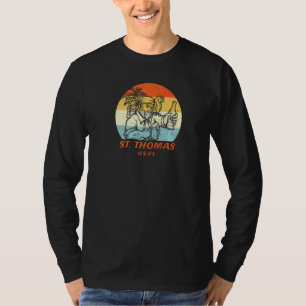 T-shirt St Thomas Usvi Vintage Pirate & Parrot Vacances