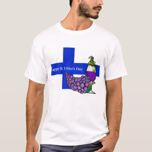 T-shirt St. Urho's Day avec sauterelle et raisins
