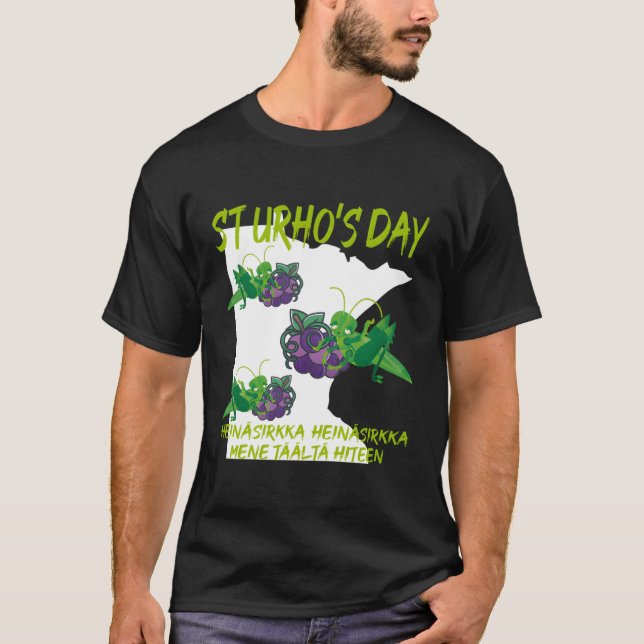 T-shirt St Urhos Day Grasshopper Graphiques Vignoble Minne (Devant)