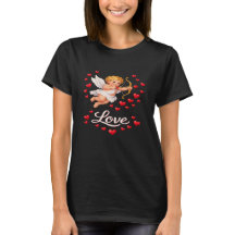 St. Valentines Day Cupid Love Black 