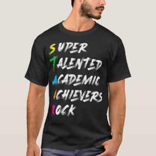 T-shirt STAAR Super Talented Academic Achievers Rock Testi