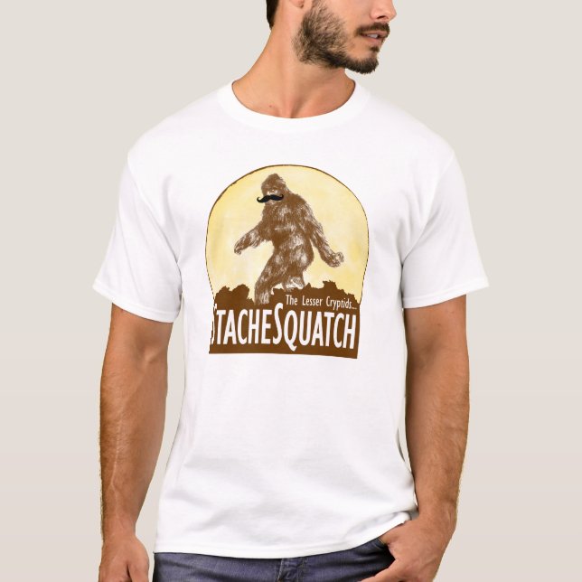 T-shirt 'STACHE SQUATCH peu de le Cryptid - Bigfoot drôle (Devant)