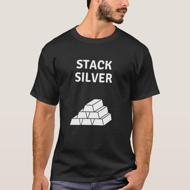 T-shirt Stack Silver - Silver Stacker Cadeau (Devant)