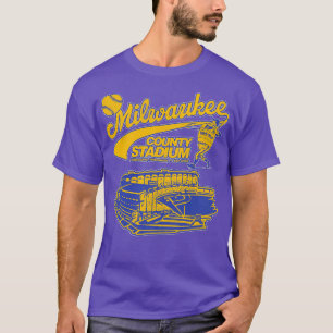 T-shirt Stade du comté de Milwaukee 1 de baseball défectue