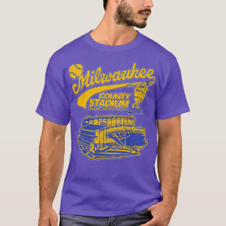 T-shirt Stade du comté de Milwaukee 1 de baseball défectue