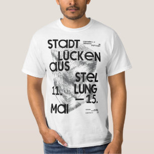T-shirt Stadt Lücken typographie allemande vintage