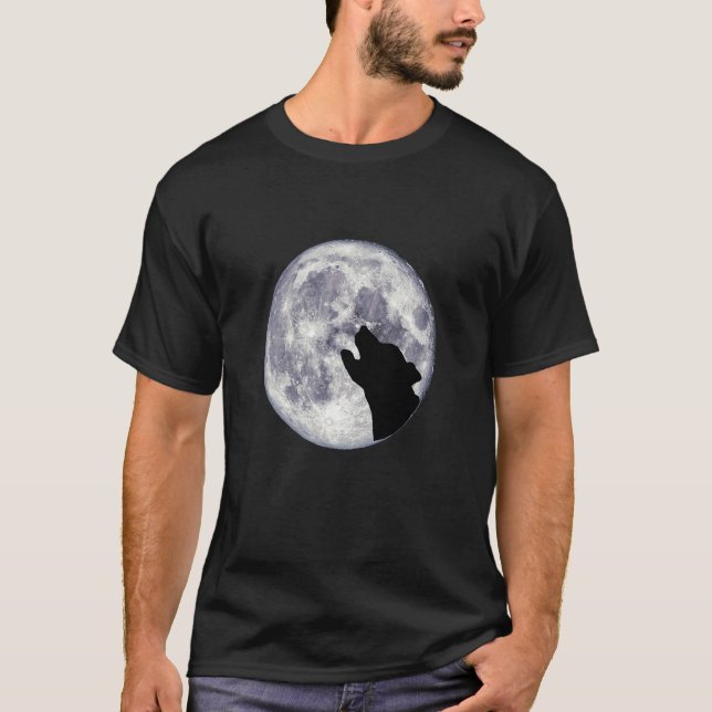 T-shirt Staffordshire Bull Terrier Ou Pitbull Howling À T (Devant)
