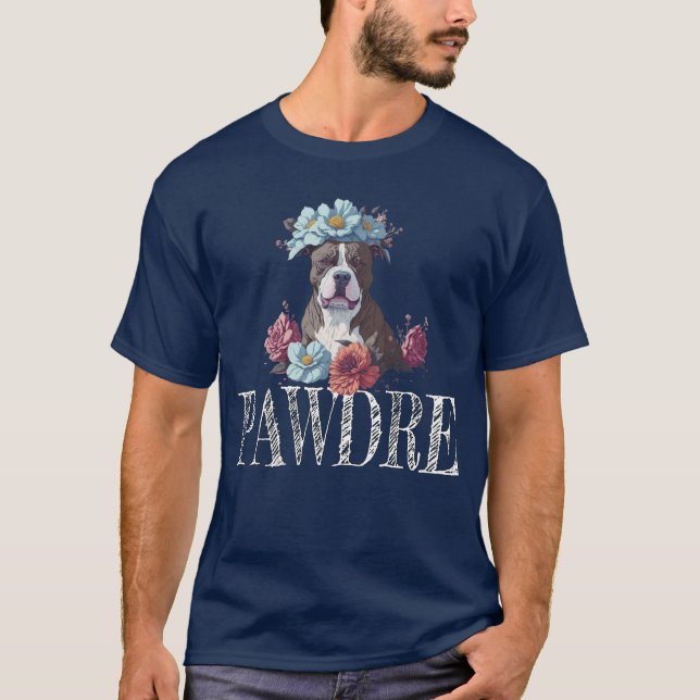 T-shirt Staffordshire Terrier Girl Pawdre, mignon cadeau d (Devant)