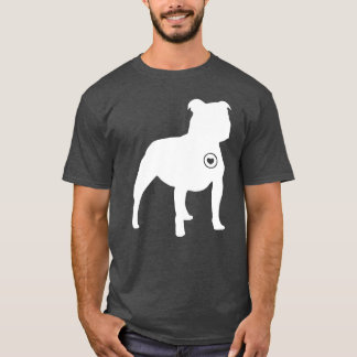 T-shirt Staffy aime rétro