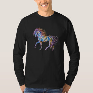 T-shirt Stallion Horse Motif Élégant Mane Animaux colorés