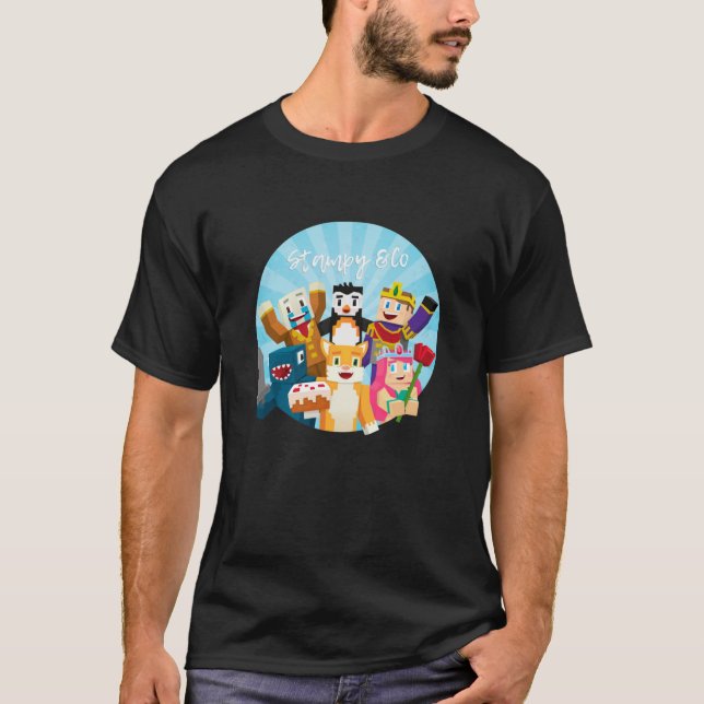 T-shirt Stampy Cat et ses amis (Devant)