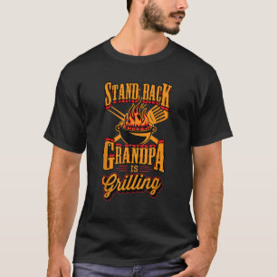 T-shirt Stand Back Grand-père Grill Grill Master 4th of