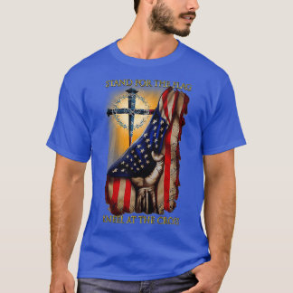 T-shirt Stand Le Drapeau Jésus Christ Chrétiens