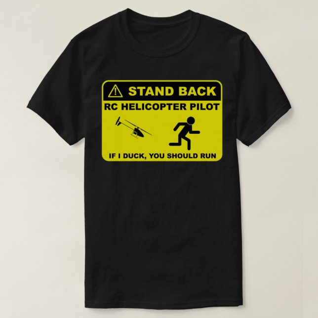 T-shirt Stand pilote d'hélicoptère RC Retour 2 (Design devant)