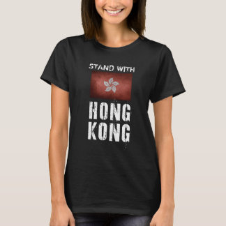 T-shirt stand with hong kong women shirt