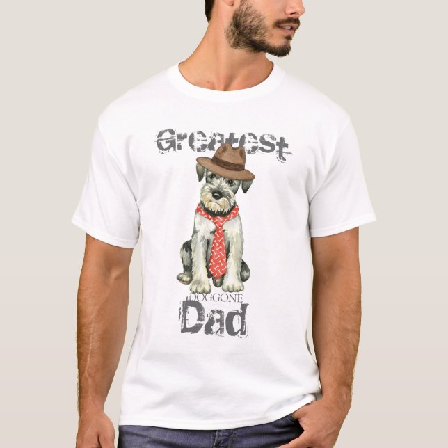 T-shirt Standard Schnauzer Papa (Devant)