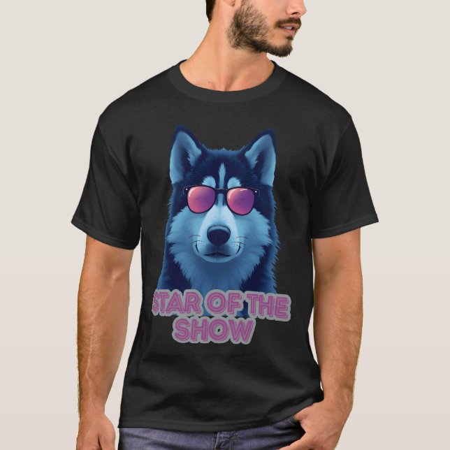T-shirt Star of the Show Husky Sunglasses boy (Devant)