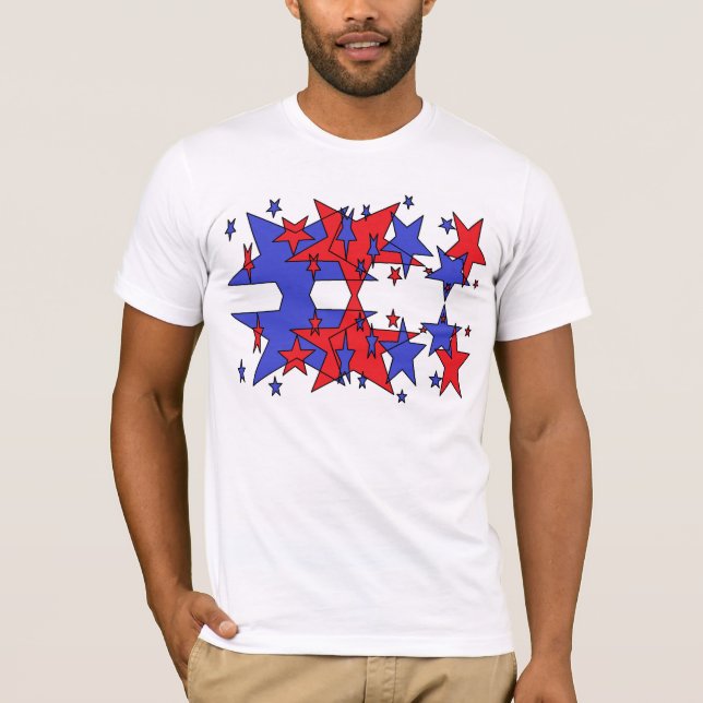 t-shirt star patriotique (Devant)
