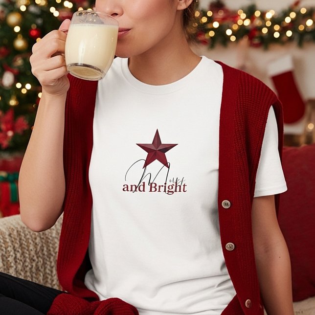 T-shirt Star rustique Merry & Bright (Créateur téléchargé)