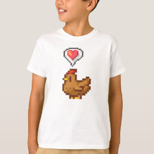 T-shirt Stardew Valley Joyeux poulet Brown