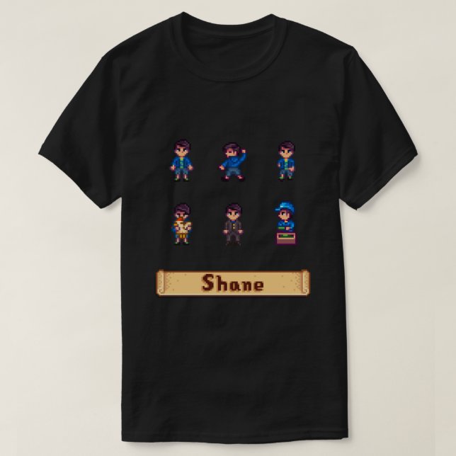 T-shirt Stardew Valley Sprites - Shane Sticker.png (Design devant)