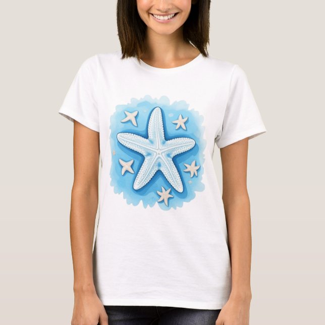 T-shirt Starfish in Blue (Devant)