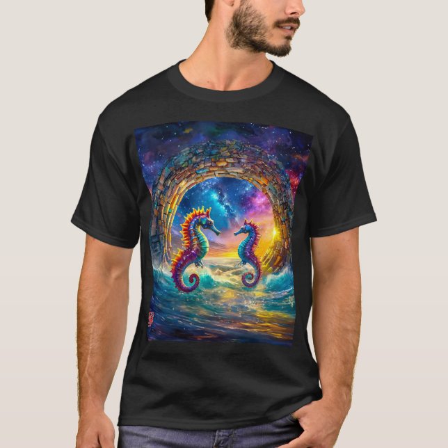T-shirt StarGate Seahorses Design par Rich AMeN Gill (Devant)