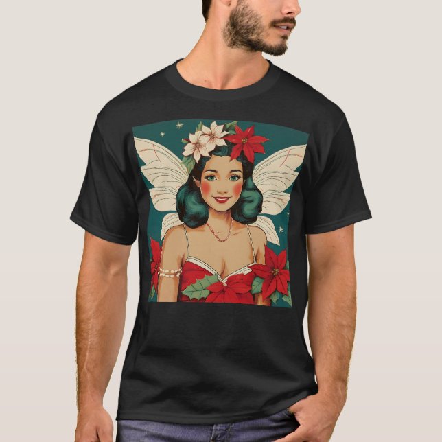 T-shirt Starlet Retro les années 50 Tropical Christmas Pin (Devant)