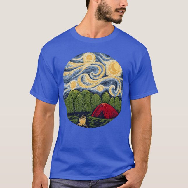 T-shirt Starry Camping friend (Devant)