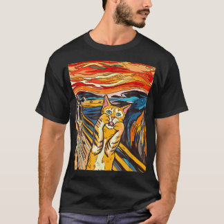 T-shirt Starry Night Cat Van Gogh Cat Amoureux des chats C