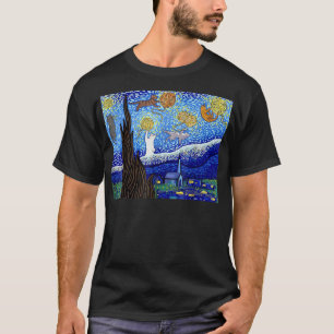 T-shirt Starry Night Vincent van Gogh Célèbre Peinture Sta