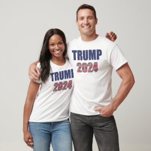 T-shirt Stars and Stripes Typographie Trump 2024
