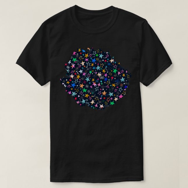 T-shirt Stars d'hiver Multi marine (Design devant)