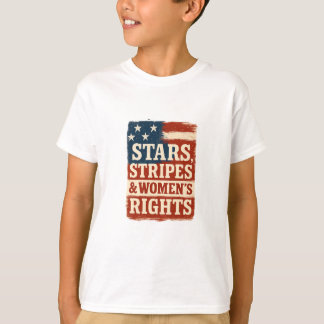 T-shirt Stars, Stripes & Women’s Rights Distressed Flag