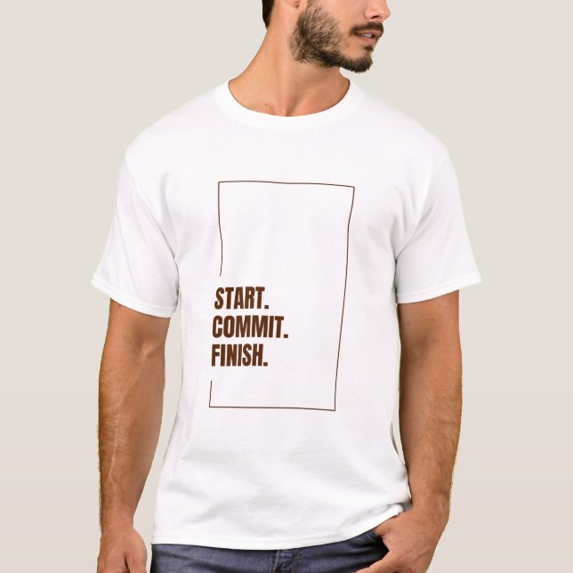 T-shirt START. Commit. Finish. (Devant)