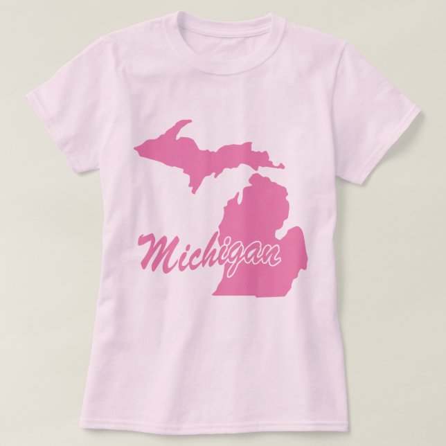 T-shirt State Of Michigan Shape (Design devant)