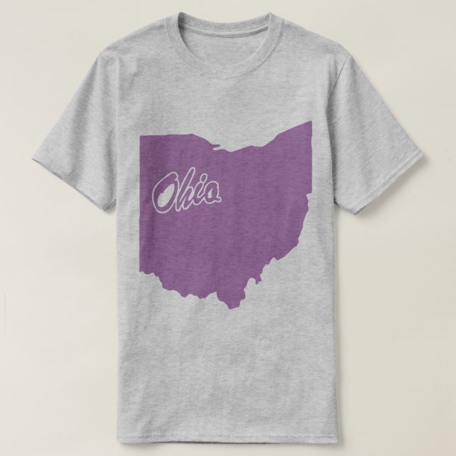 T-shirt State Of Ohio Shape (Design devant)