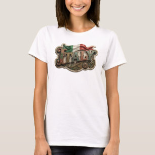 T-shirt Statement Gold ITALIE Art wearable v2