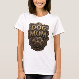 T-shirt Statement Or Maman Chien Design Moderne