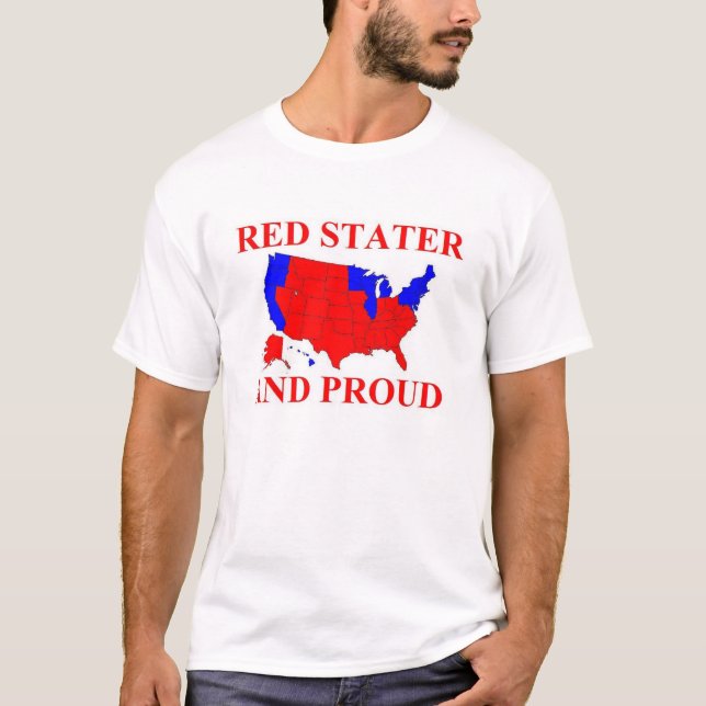 T-shirt Stater et fier rouges (Devant)