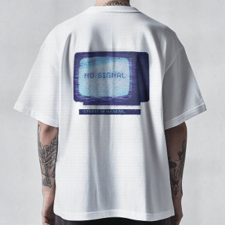 T-shirt Static My Head - 90s Vintage Retro TV Glitch Art T