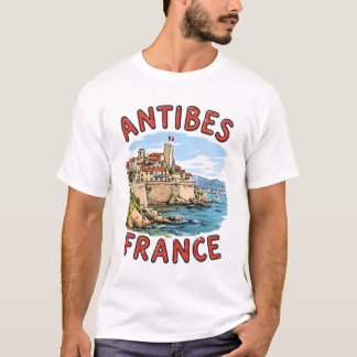 T-shirt Station balnéaire rétro Antibes France