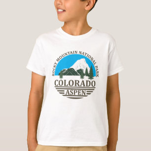 T-shirt Station de ski Colorado Aspen ciel bleu