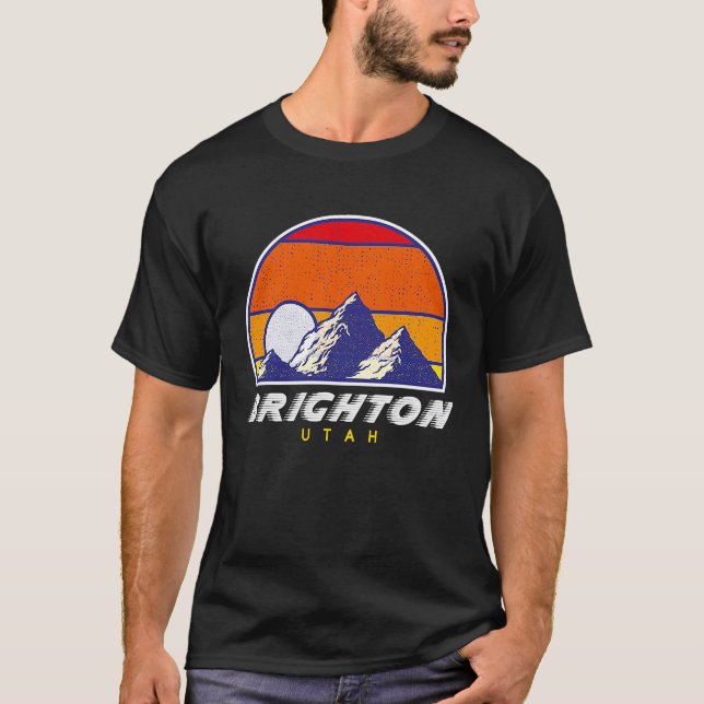 T-shirt Station de ski de Brighton Utah USA RETOUR IMPRIME (Devant)