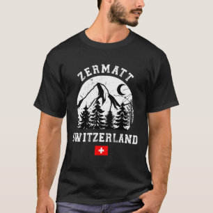 T-shirt Station de ski de Zermatt Suisse Alpes Ski alpin