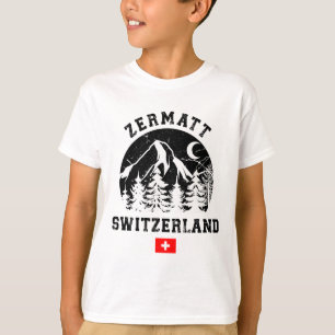 T-shirt Station de ski de Zermatt Suisse Alpes Ski alpin