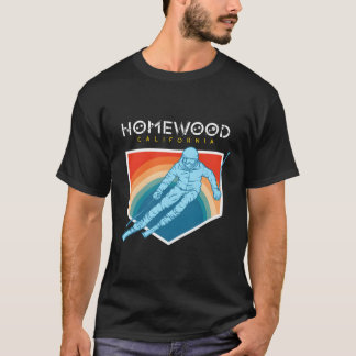T-shirt Station De Ski Homewood California Usa 1980S Retro